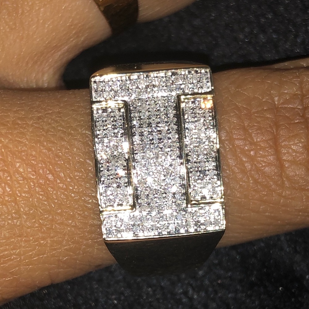 10k solid gold REAL DIAMOND men ring 1/2ct NATURAL Diamonds, FREE APPRAISAL SALE
